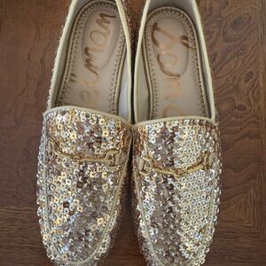Sam Edelman Sparkling Gold Loafers
